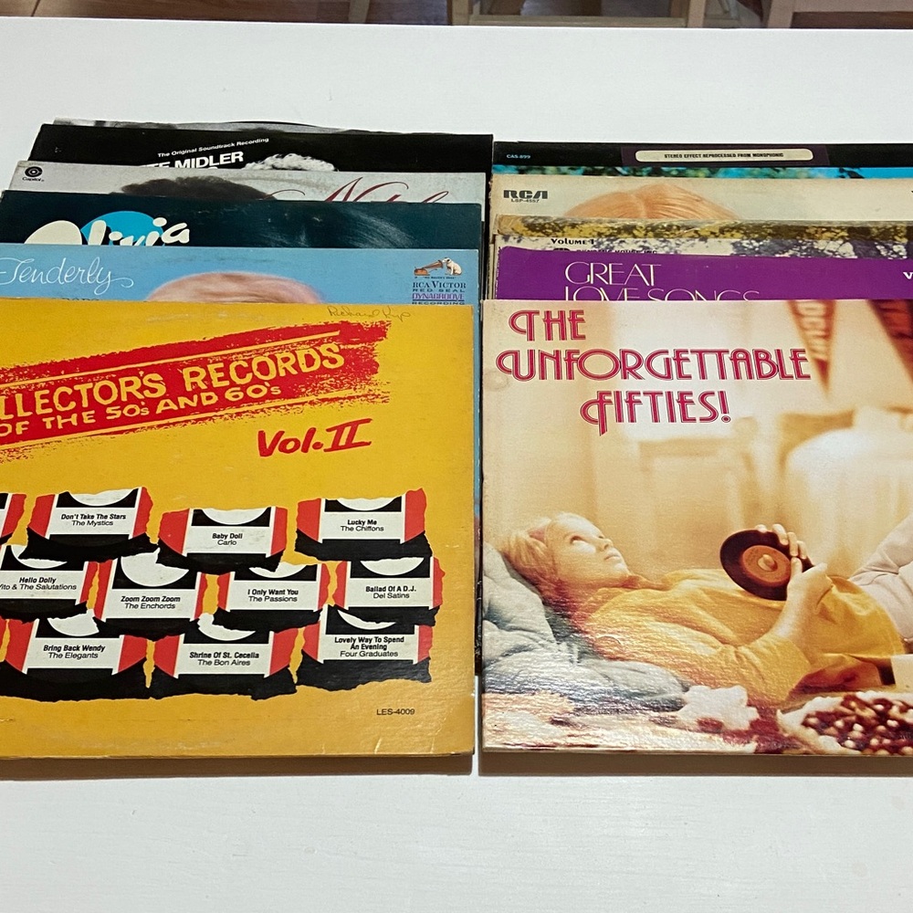 10 Vinyl Records Bundle Vintage